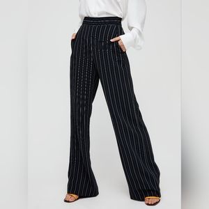 Wilfred Clarisse Wide Leg, Pinstripe Trousers